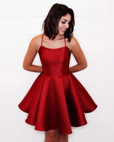 Satin Homecoming Dresses with Pockets for Teens 2024 Short Prom Dresses Cocktail Gowns3