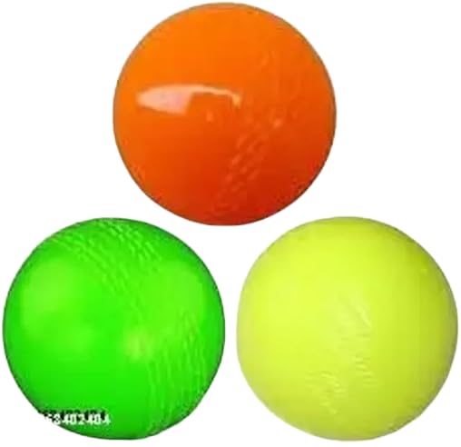 EmmEmm Cricket Wind Balls, 3 Pieces, Mixed Colours, for Street and Club Play-image-44