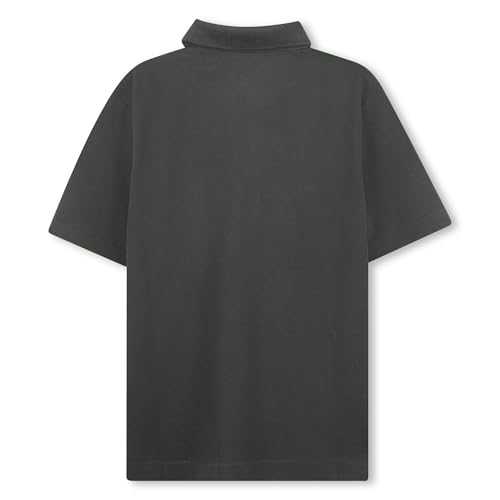 Timberland Boys School Uniform Short Sleeve Pique Cotton Knit Polo Shirt, Kids Button Closure Premium Breathable Polo, Green, 8 Years2