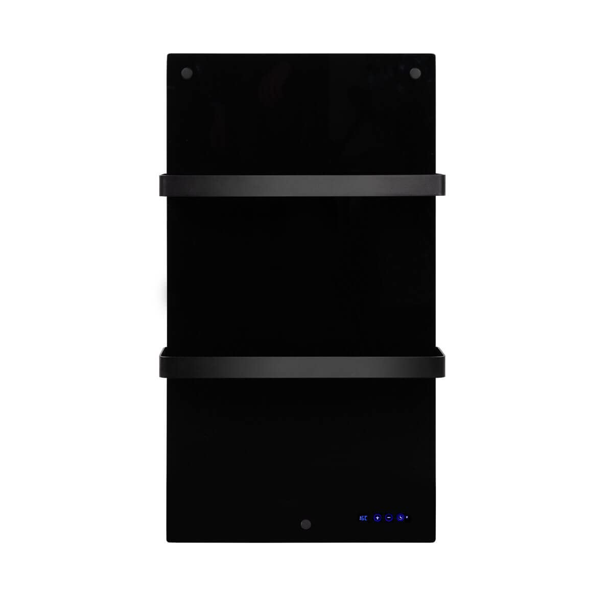 Eurom Black Sani 400 Wifi Infrared Bathroom Heater, 400W Wall Mounted Glass Panel With Smart App Control | Energy Efficient Electric Towel Warmer | Adjustable Temperature & Overheat Protection