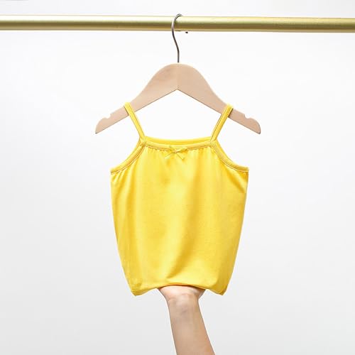 Dance Tank Tops for Girls Camisole Sleeveless Shirt Tank Tops Kids Girls Spaghetti Strap Camis (Yellow, 6-7 Years)3