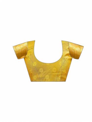 Image of Satrani Women's Silk Banarasi Weaving Saree with Unstitched Blouse Piece
