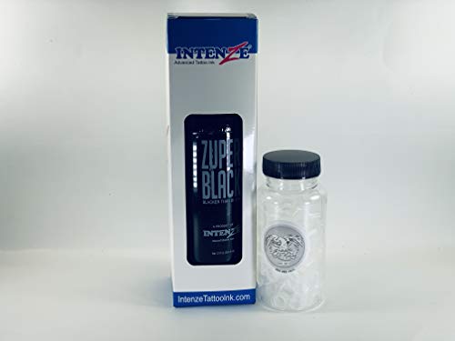Intenze Zuper Black Ink 12oz Bottle Element Tattoo Supplies