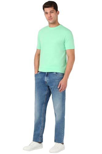 Image of Peter England Men's Cotton Regular Fit Crew Round Neck Tshirt