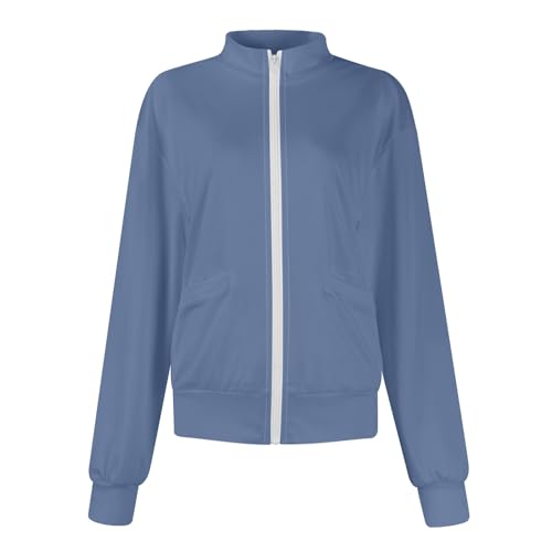 Scrub Jackets for Woman Zip Up Long Sleeve Tops Print Plus Size Womens Scrubs for Women Nursing Shirts with Pockets