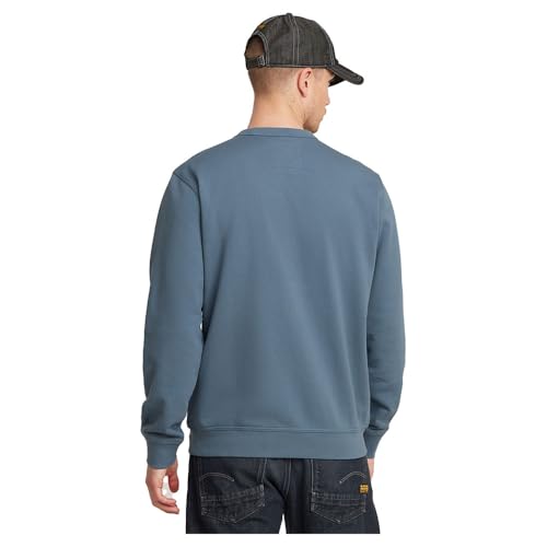 G-Star Herren G-Script Logo Sweatshirt, Blau (avio D26407-D257-1820), XS 2