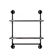 MBQQ Shelving Bathroom Pipe Shelves with Towel Bar Over Toilet, 24 inch Pine Wood Floating Shelves for Wall Mounted Bedroom,Kitchen, Farmhouse, Living Room