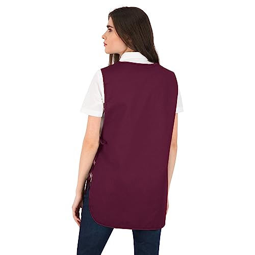 PALLTEX Ampato Überwurfschürze Kittelschürze Damen/Herren Schürze mit Tasche Arbeitsschürzen Verstellbare (Hellgrau)