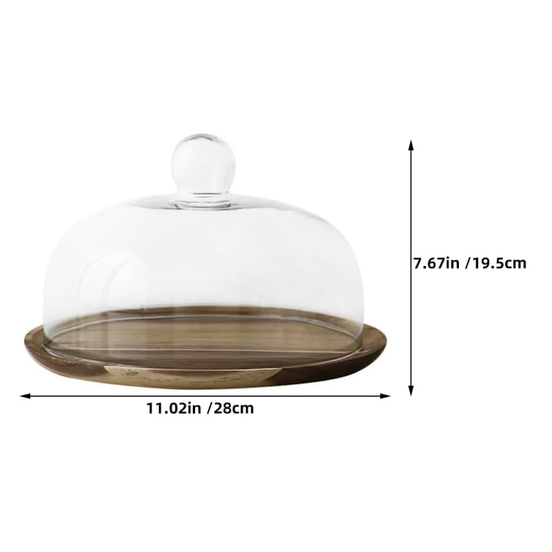 Amosfun Kuchenform Klare Tortenabdeckung Vorspeisenteller Hohe Kuchenkuppel Butterblockabdeckung Käseschmelzkuppel Cupcake-Display-tablett Käseglocke Kuppel Tortenständer Deckel Glas