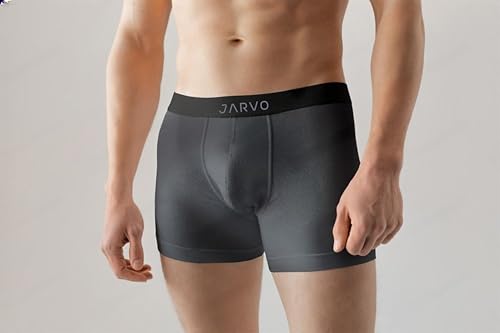 Image of JARVO Men's Nylon Regular Fit Solid Antibacterial Trunks (Pack of 3)