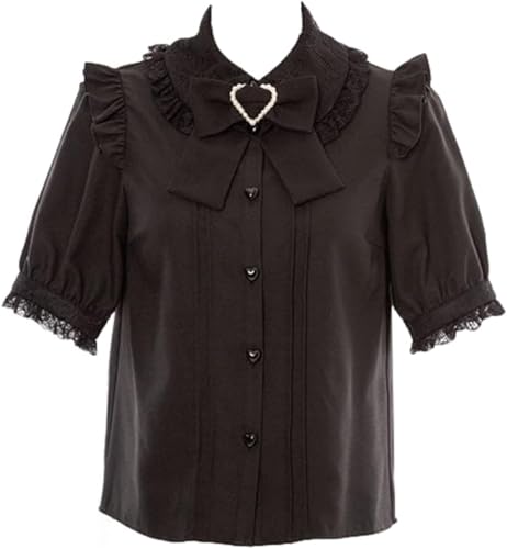 dearie dada/ダーリーダダ plenty frill blouse 黒 Happy Day Black Ruffle Top – Daisy Village
