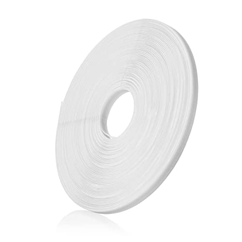 Ech.Apr 50 Yards Wide Plastic Boning for Sewing Sew-Through Boning Wedding Dress Nursing Caps Party Decoration Flowers (White 6mm)