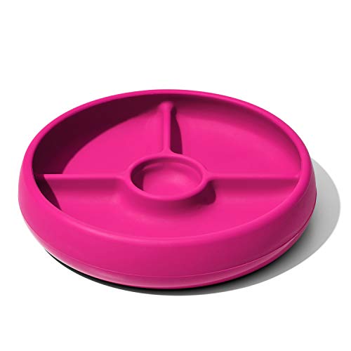 Image of OXO Tot Silicone Divided Plate Pink