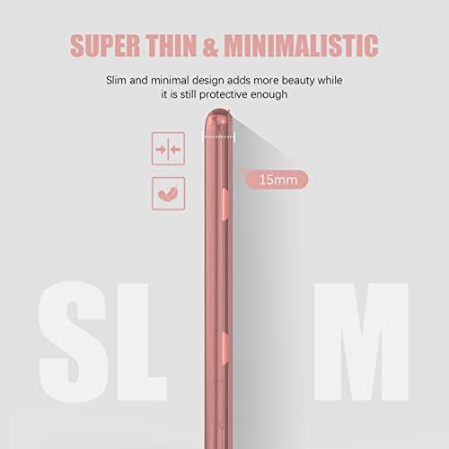 TiMOVO Case Compatible with All-New Kindle Fire 7 Tablet (7", 12th Generation, 2022 Release), Soft Trifold TPU Protective Smart Stand Cover, Ultra Slim Lightweight Frosted Back Shell, Rose Gold