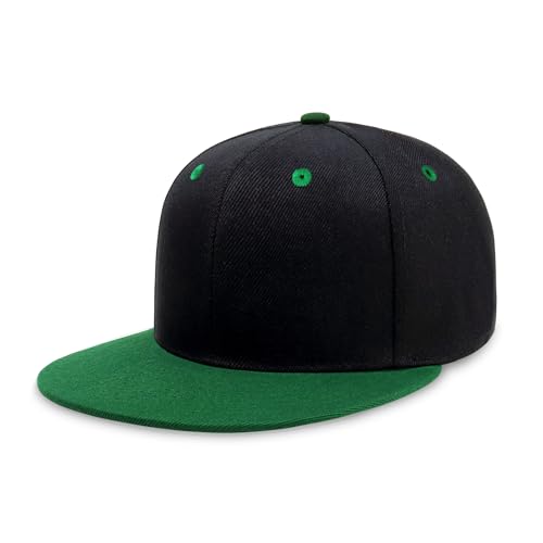 Image of CHOK.LIDS Flat Bill Visor Classic Snapback Hat Blank Adjustable Brim High Top End Trendy Color Style Plain Tone Baseball Cap