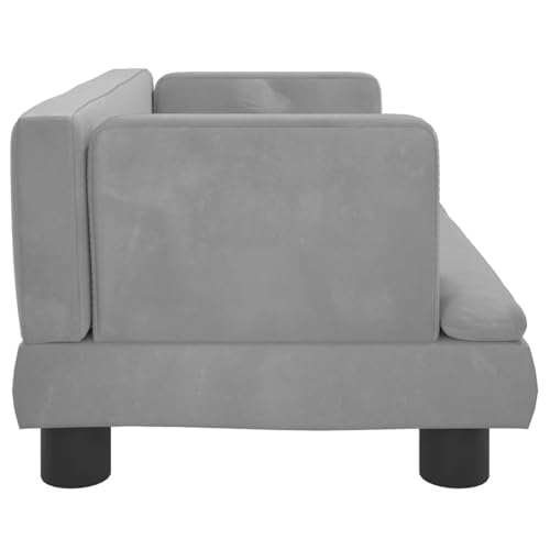 Lit pour chien velours premium gris mousse mémoire de forme