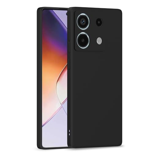 Image of Outlouders Back Cover for Redmi Note 13 Pro 5G | Camera Protection | Durable Soft Matte Silicone Bumper Case (Black)
