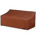 NettyPro Patio Sofa Couch Cover, Waterproof 600D Heavy Duty Outdoor Furniture 3 Seater Bench Cover, 88" Wx 38" Dx 35" H, Brown
