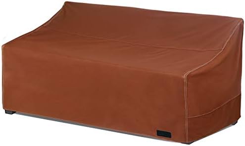 NettyPro Patio Sofa Couch Cover, Waterproof 600D Heavy Duty Outdoor Furniture 3 Seater Bench Cover, 88" Wx 38" Dx 35" H, Brown