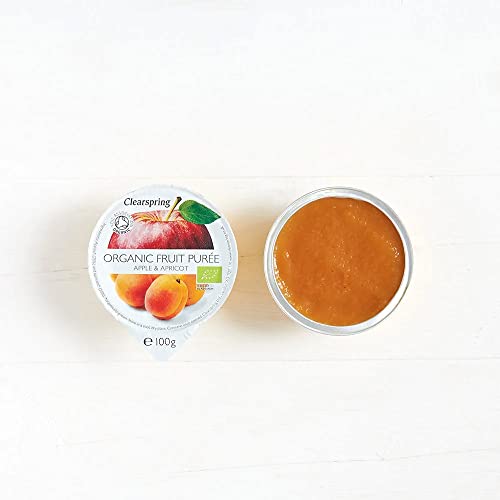 Clearspring Organic Apple and Apricot Fruit Puree 2x100 g (Pack of 12)