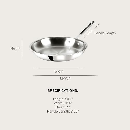 Image of All-Clad D3 Stainless Steel 12 inch Frying Pan- Made in the USA- The Original Bonded Professional Cookware- Oven Safe & Induction Compatible