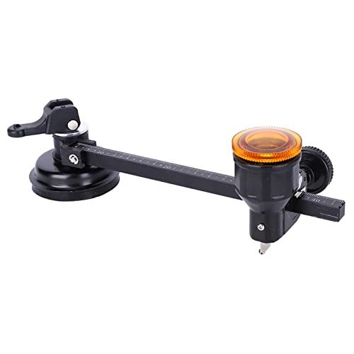 Garosa Glass Circle Cutter for Ceramic Tiles, Adjustable Mirror Cutting Tool with Suction Cup, 40cm/15.75 inch Aluminum Alloy Tile Cutter for Home Improvement Projects