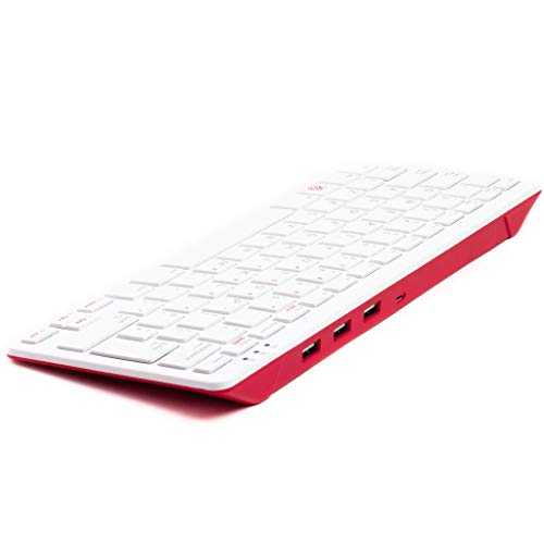 Clavier Raspberry Pi QWERTY rouge blanc pour mini ordinateur - 2