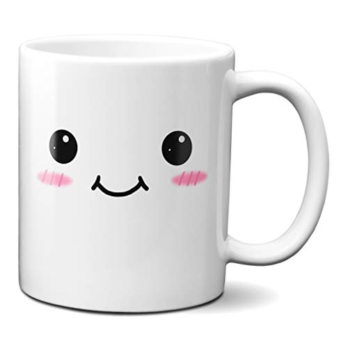 Planetacase Taza Kawaii Cara Adorable Ceramica Humor 330 mL