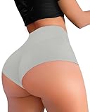 AJMDGW Pantalones Cortos de Yoga de Cintura Alta for Mujer, Gimnasio, Entrenamiento, botín, Danza, Pantalones Calientes, atléticos, Levantamiento de glúteos, Deportes(Light Grey,XXL)