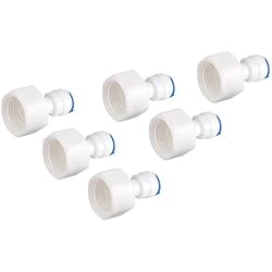 Precio De Osmosis Inversa 6pcs 1/4 de tubo OD a 1/2 conector hembra en conector rápido para precio de ósmosis inversa de filtro de agua