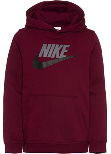 Nike Boys Sportswear Club+ Hbr Pullover Hoodie Extended Plus Sizes (as1, alpha, l, regular, Dark Beetroot/smoke Grey)