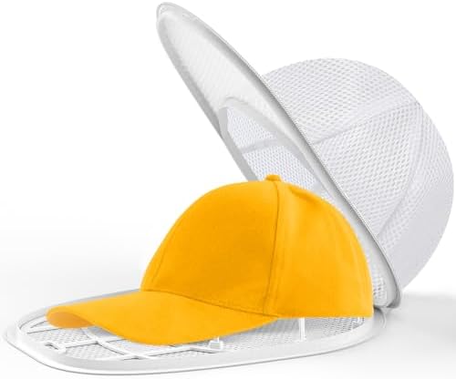 Coopache Hat Washer Cap Waschen Gestell Waschmaschinen Form | Kappen Halterung Halter Spülmaschine Hut Reiniger Wäschesack für Baseballmützen (Weiß)