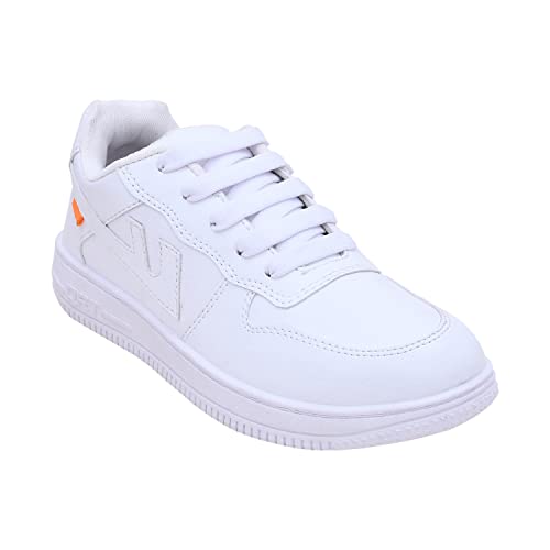 CLYMB QRT Men's White Mesh Lace-Ups Walking/Outdoor Running Sports Shoes