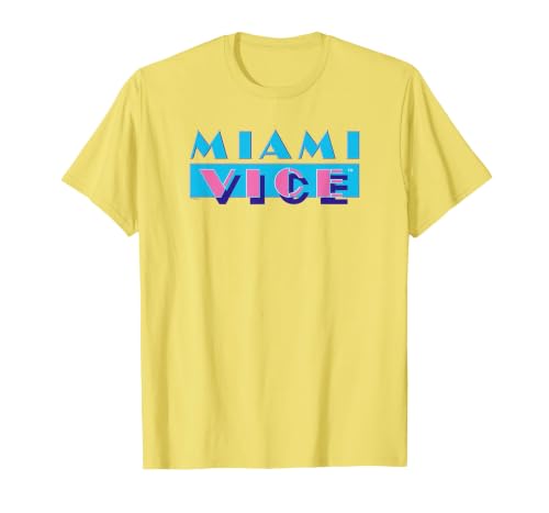 Miami Vice Logo T-Shirt, Men, Lemon Yellow, 3X-Large