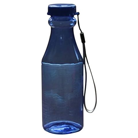 Hislaves 550ML Water Bottle,Creative Beer Lid Design Large-capacity Plastic Sport Water Drinking Cup for Student Outdoor Hiking Blue Cover
