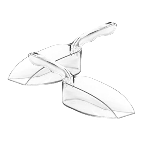 Homoyoyo 2 piezas Cucharas Transparentes de Acrílico Grueso Palas Prácticas para Cubitos de Hielo y Harina para Cocina y Repostería