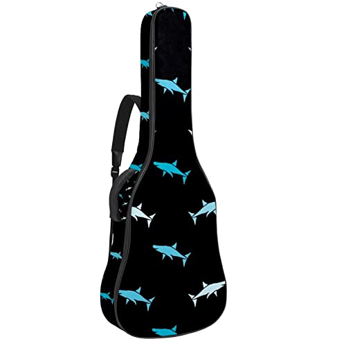 Sac à dos imperméable guitare acoustique housse de transport motif vache bleu rose