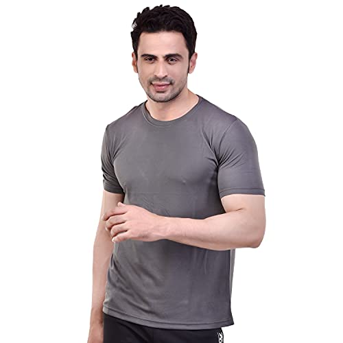 Image of Fashionbazzar4u Men's Cotton Blend Regular Fit Solid Round Neck T-Shirt