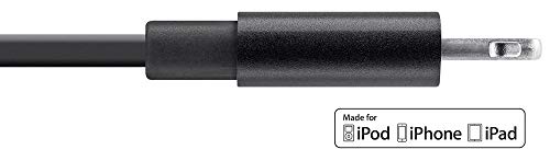 Cable Lightning a USB plano Monoprice que evita enredos y acelera la carga de batería 5