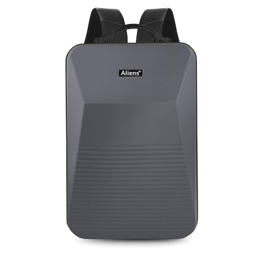Image of Tukzer Hard Shell Laptop Travel Backpack Aliens Series-ABS Material with 7 Multi-Utility Compartments for Laptops up to 15.6 inch,Tablets, ipad, Smartphones,powerbank,HDD etc for Office and Travel-GRYBLK