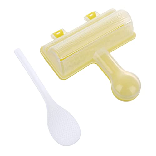 NAMOARLY 1 Set Sushi Mold Plastic Kimbap Maker Sushi Maker Tool Rice Ball Maker Onigiri Rice Sushi Mould Hand-held Rice Mold Rollers Home Sushi Maker Rice Machine White Hand Crank