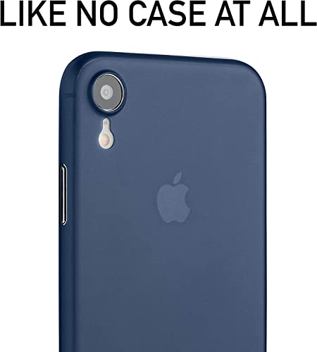 Image of ExpressB Compatible iPhone XR Case 6.1 Inch (2018) Ultra-Thin Hard Cover Slim Fit [0.35mm] Thinnest Protect Bumper for iPhone XR Lightweight - Matte Finish Blue