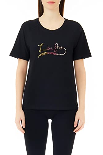 T-shirt éco-durable Liu Jo TA3091 avec strass coupe premium et finitions italiennes
