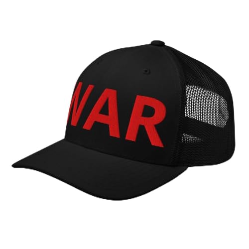 Dustin Poirier Marvin Hagler WAR Trucker Hat - Embroidered War Hat - Mesh Back Structured Cap