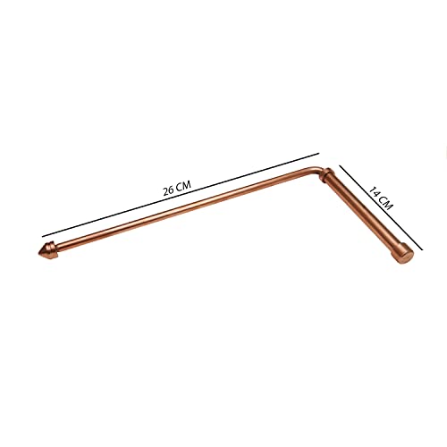 Image of Full Copper Dowsing L Rods Pair | Diameter-8 MM | Aura Energy Checker | Finding Underground Water & Geopathic Stress | Reiki | Divining Rods (Pendulum Assorted)