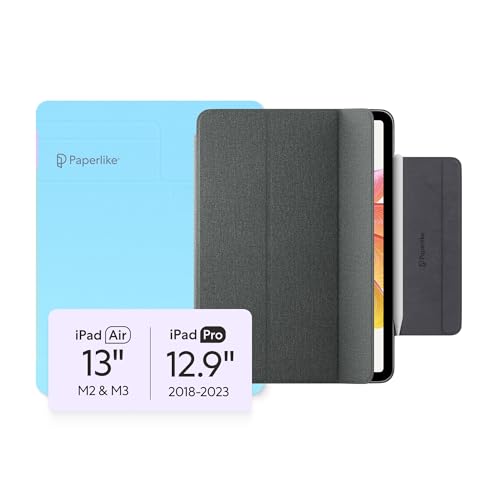 Paperlike® Folio Case for iPad Air 13” (M3 2025 / M2 2024) & iPad Pro 12.9” (2018-2023) - Magnetic, Lightweight, Slim, Protective case with Apple Pencil Charging, auto Sleep/Wake