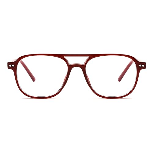 Image of FEISEDY Blue Light Blocking Glasses Women Men Square Computer Lightweight Pilot Glasses Anti Eyestrain & UV Glare B0141