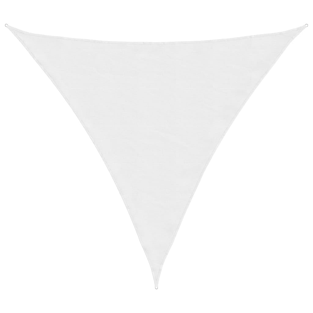Voile d'ombrage triangulaire 5x5x5 pour ombrager un grand balcon ou une terrasse en été blanc