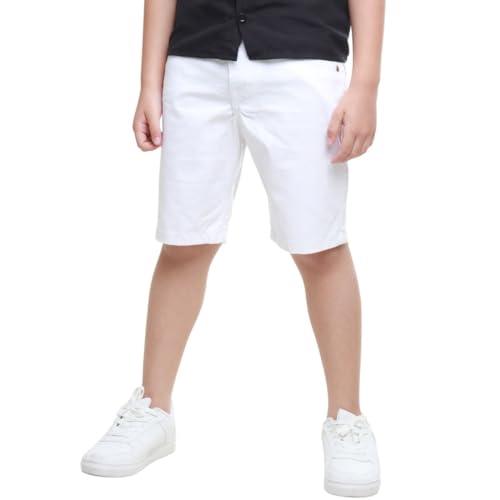 Bermuda Short Jeans Infantil Menino Branca De Sarja (4)