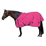 STORM SHIELD Classic II Surcingle Horse Turnout Blanket | Contour Collar | Horse Blankets for Winter Waterproof | 1200D Ripstop Durability | Heavy Weight Winter Horse Blanket | Color Pink | Size 74